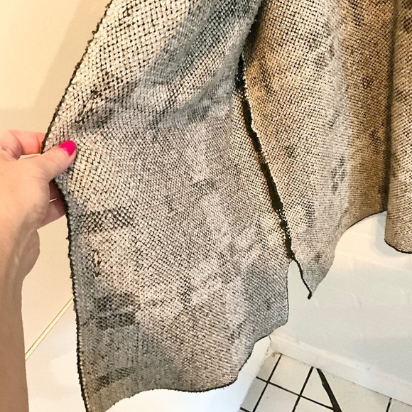 Rachel Zoe Shacket Plaid Cream Military Green Oversized Long sleeve Sz M - Picture 9 of 13